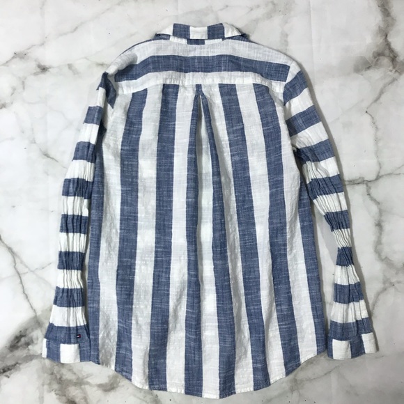 Tommy Hilfiger Cotton Button Down Striped Shirt - Picture 5 of 5